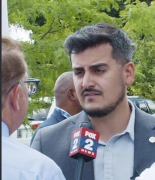 Darrin Camilleri speaking with a FOX 2 Detroit reporter.